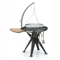 Bålgrill 800 med arm og forkromet rist